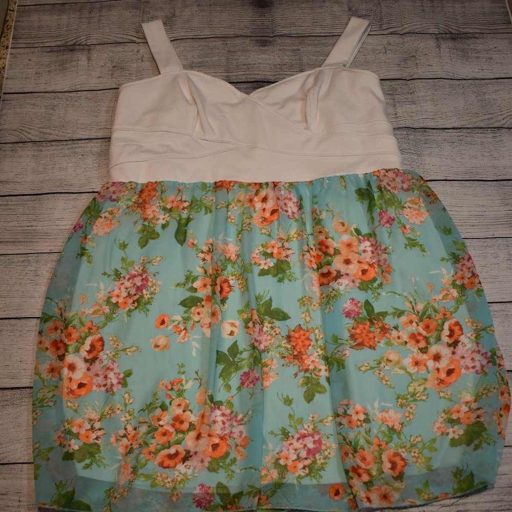 Rue+ Rue Plus Floral Sweetheart Neckline Dress, Size 3x